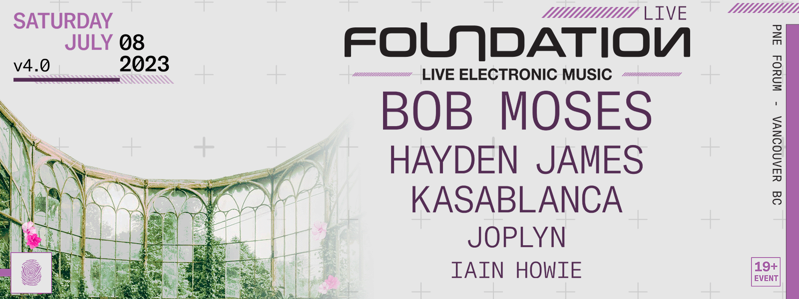 Foundation Presents: Bob Moses, Hayden James, Kasablanca, Joplyn