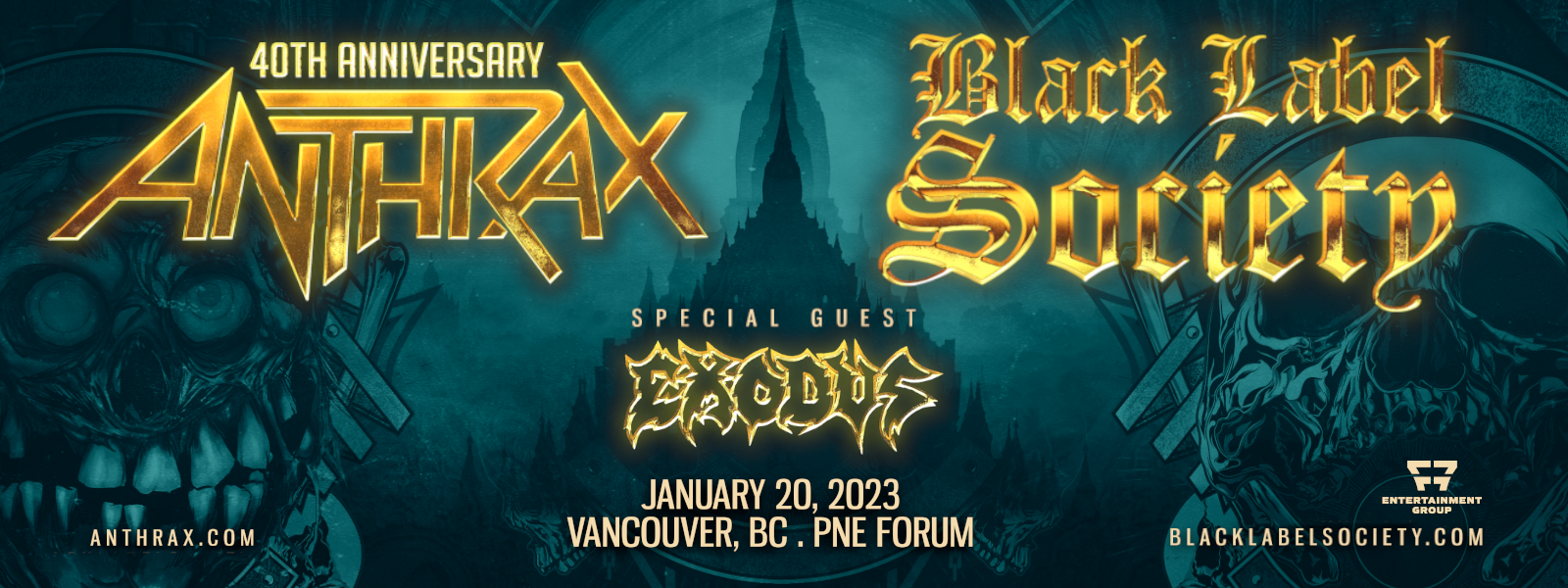 ANTHRAX – 40th Anniversary Tour & BLACK LABEL SOCIETY