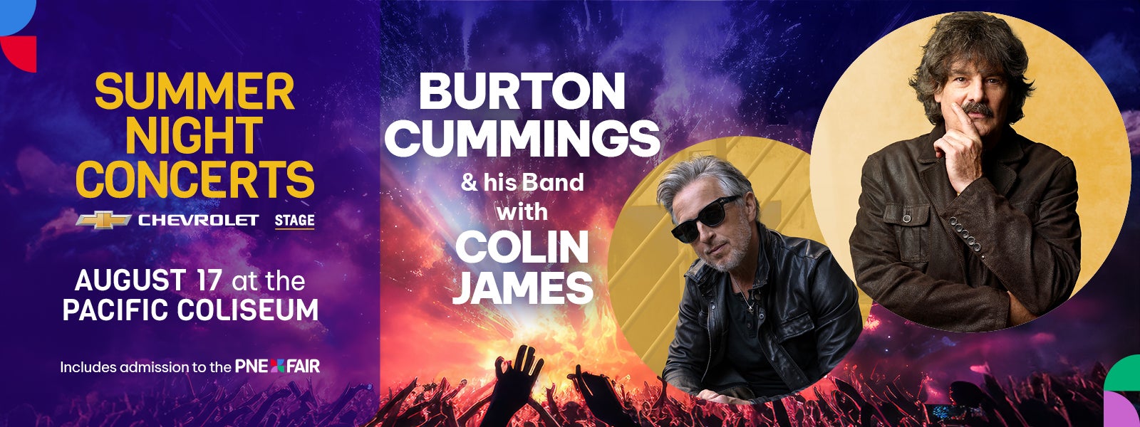 BURTON CUMMINGS & his Band with COLIN JAMES
