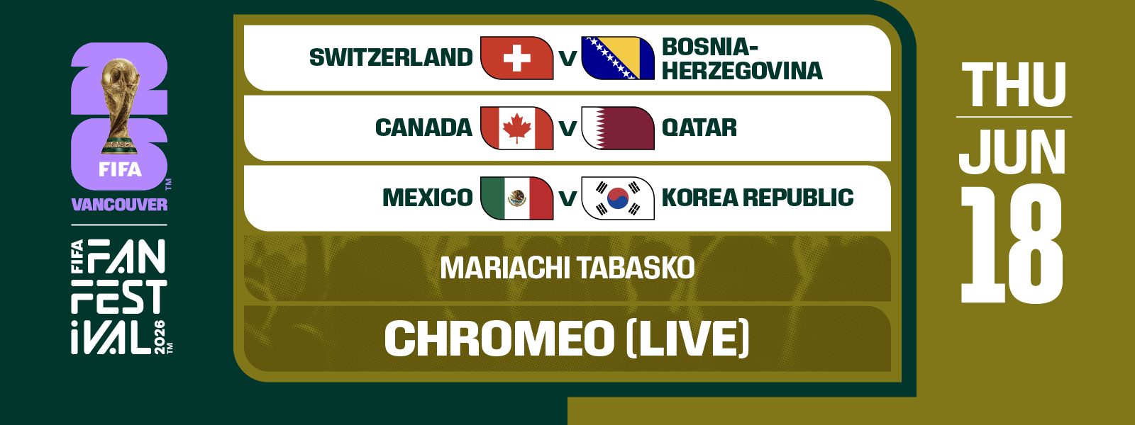 FIFA FAN FESTIVAL™ VANCOUVER | JUNE 18